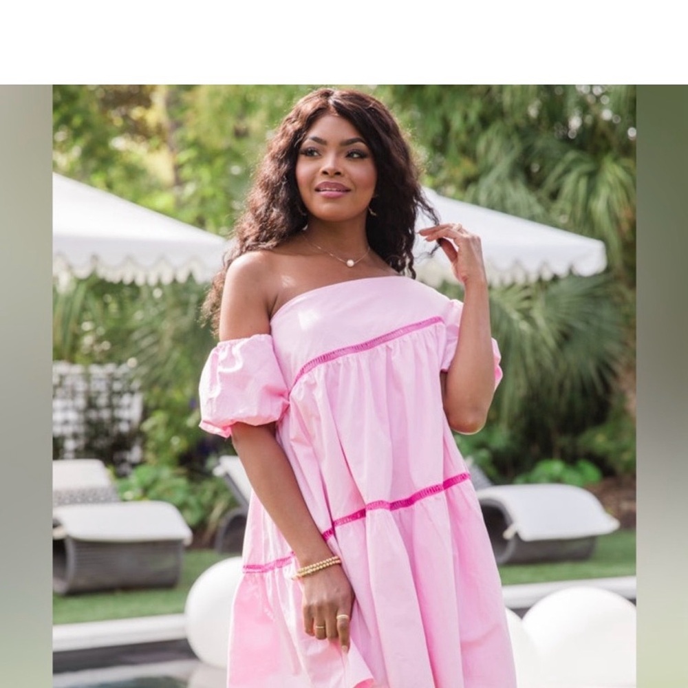 Pink Lily Strapless Pink Dress
